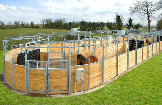 Rail-Gliding Horse Walkers